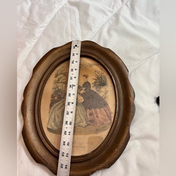 LA MODE ILLUSTREE by Leroy imp Paris framed lithograph picture - Picture 6 of 7